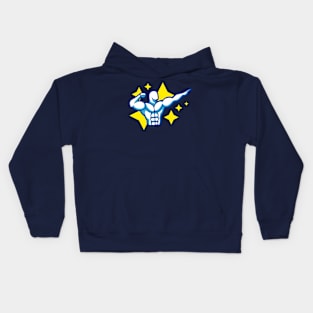 Athletic Bodybuilder Man Posing Kids Hoodie